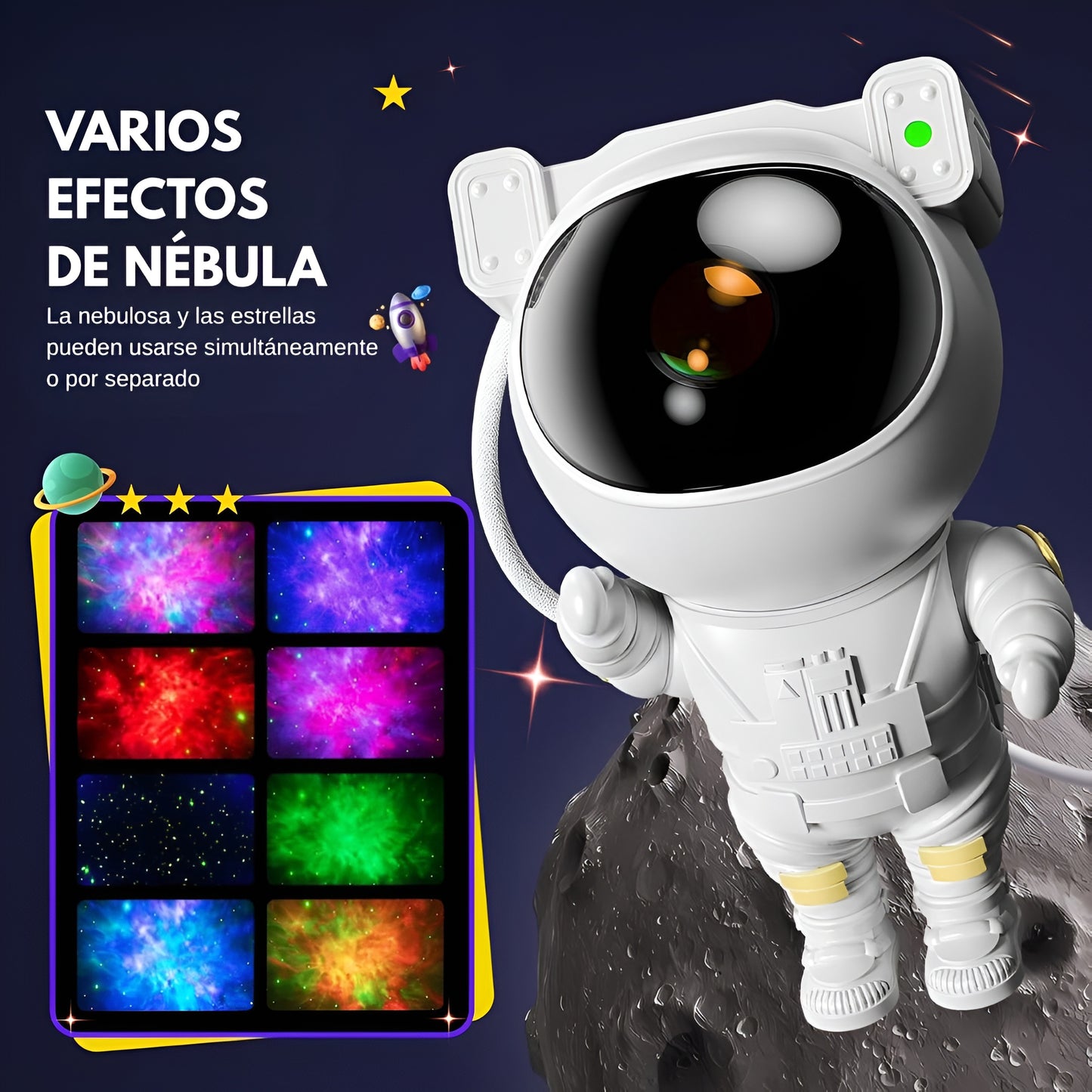 Proyector Astronauta de Estrellas y Galaxia