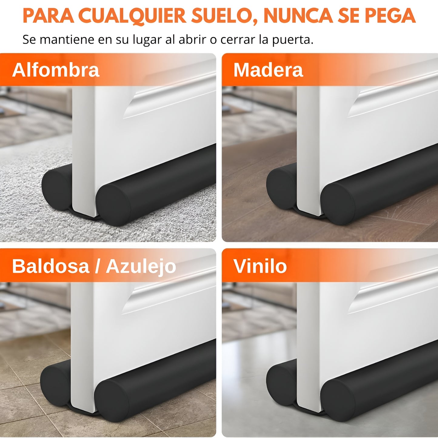 Burlete Ajustable para Puertas – Sella Aire, Polvo y Plagas