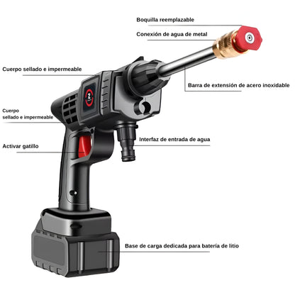 Hidrolavadora Portátil Inalámbrica de Alta Potencia