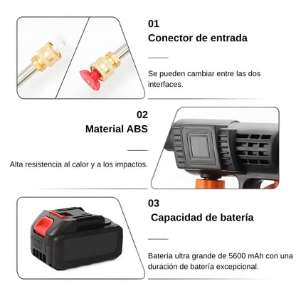 Hidrolavadora Portátil Inalámbrica de Alta Potencia