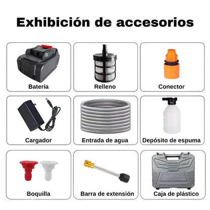 Hidrolavadora Portátil Inalámbrica de Alta Potencia