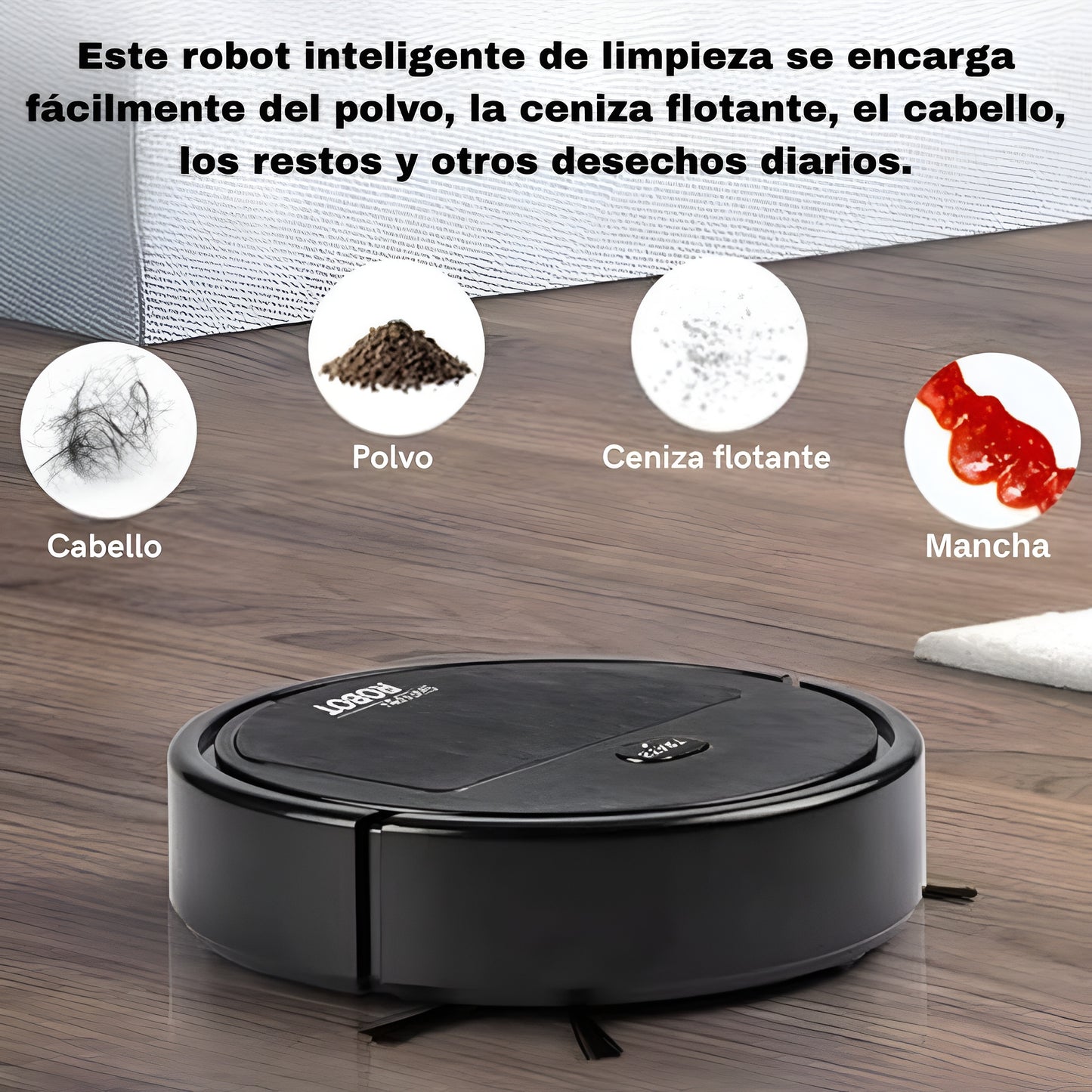 Robot de Limpieza Automático con Barrido, Aspirado y Trapeado