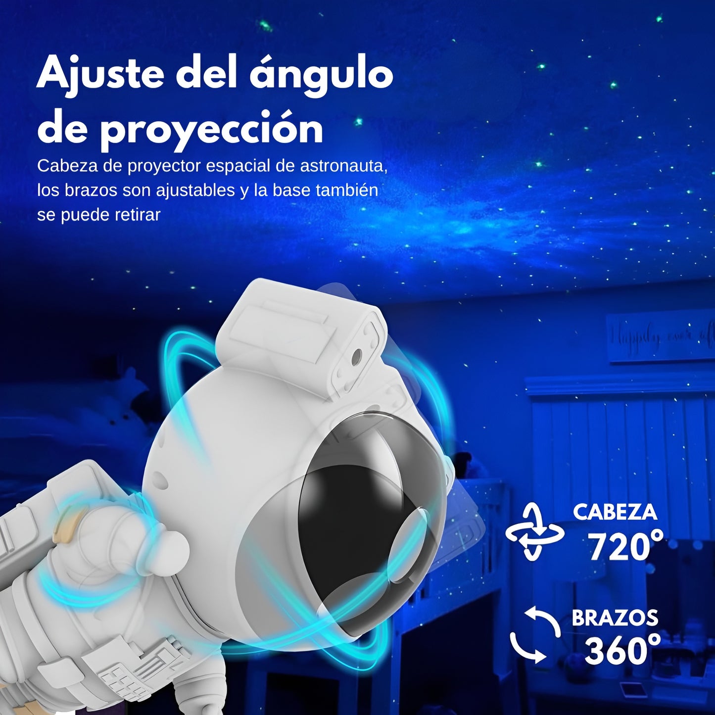 Proyector Astronauta de Estrellas y Galaxia