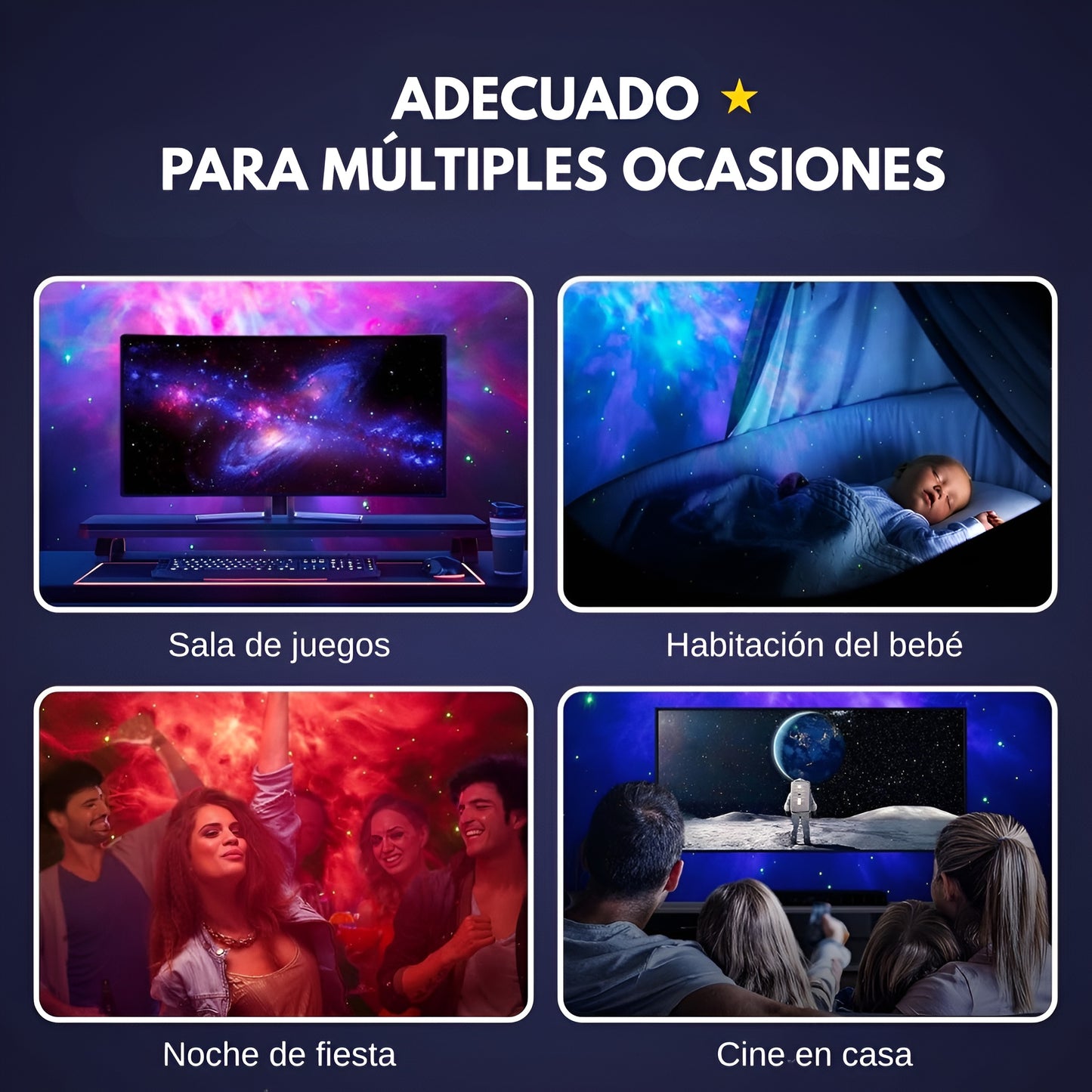 Proyector Astronauta de Estrellas y Galaxia