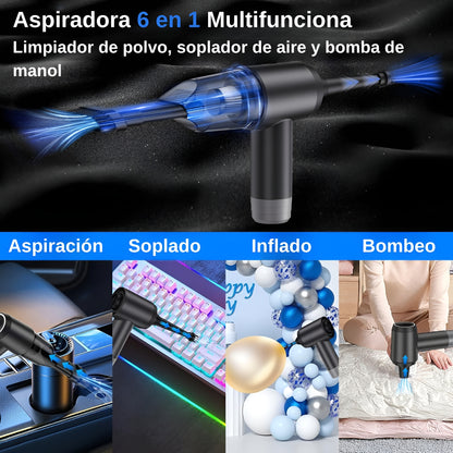 Mini Aspiradora Portátil con Boquillas Multifuncionales