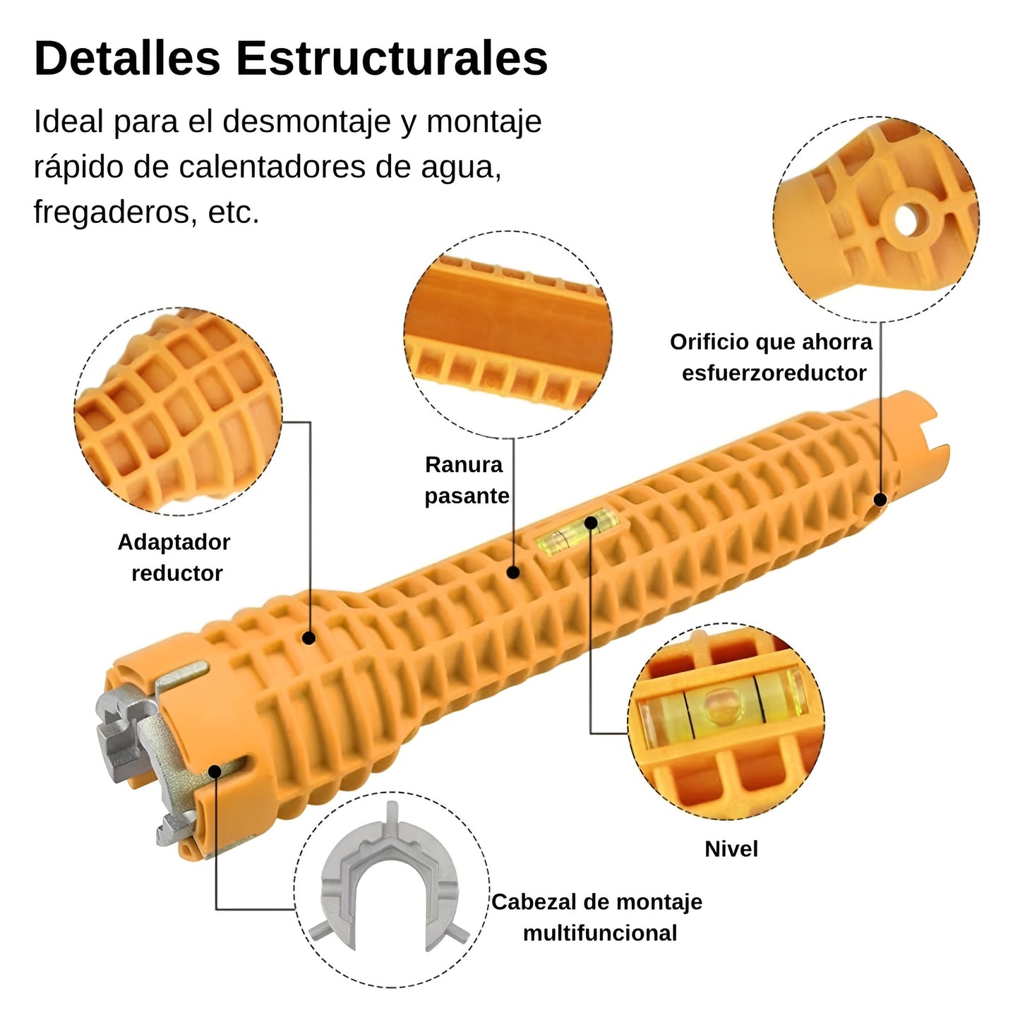Llave Multifuncional para Fontanería Cocina y Baño