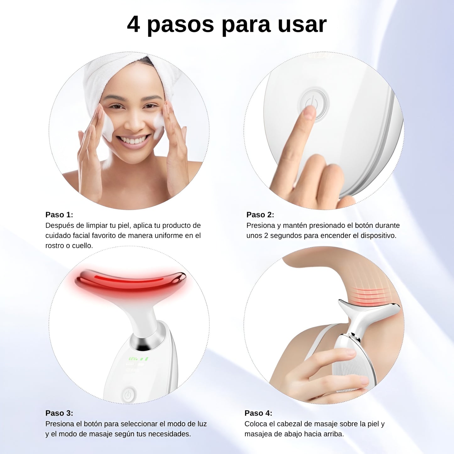 Micro-Glow Masajeador de Piel Profesional