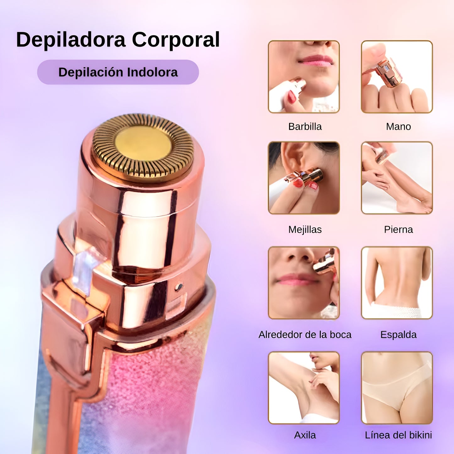 Depiladora Eléctrica 2 en 1 para Mujer