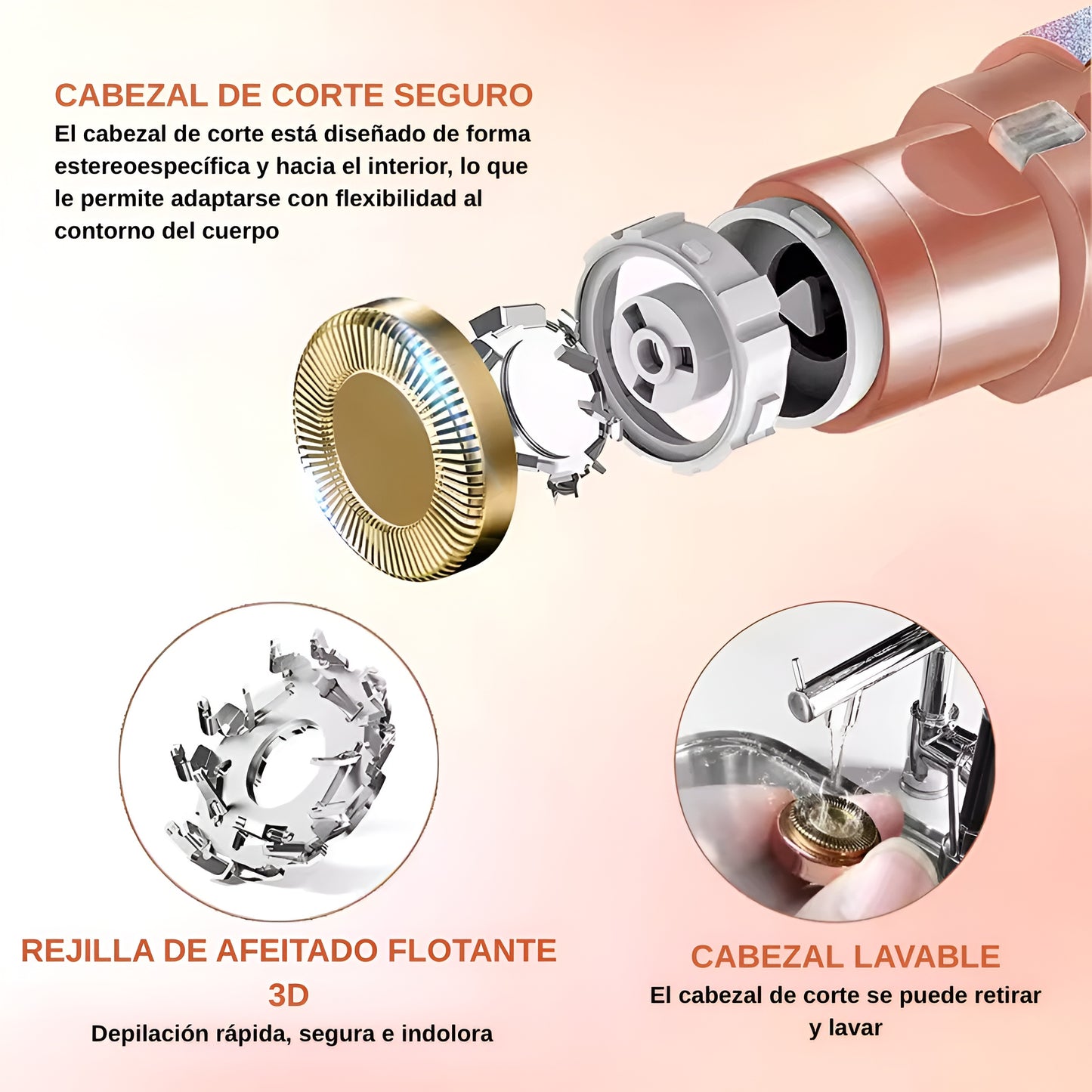 Depiladora Eléctrica 2 en 1 para Mujer