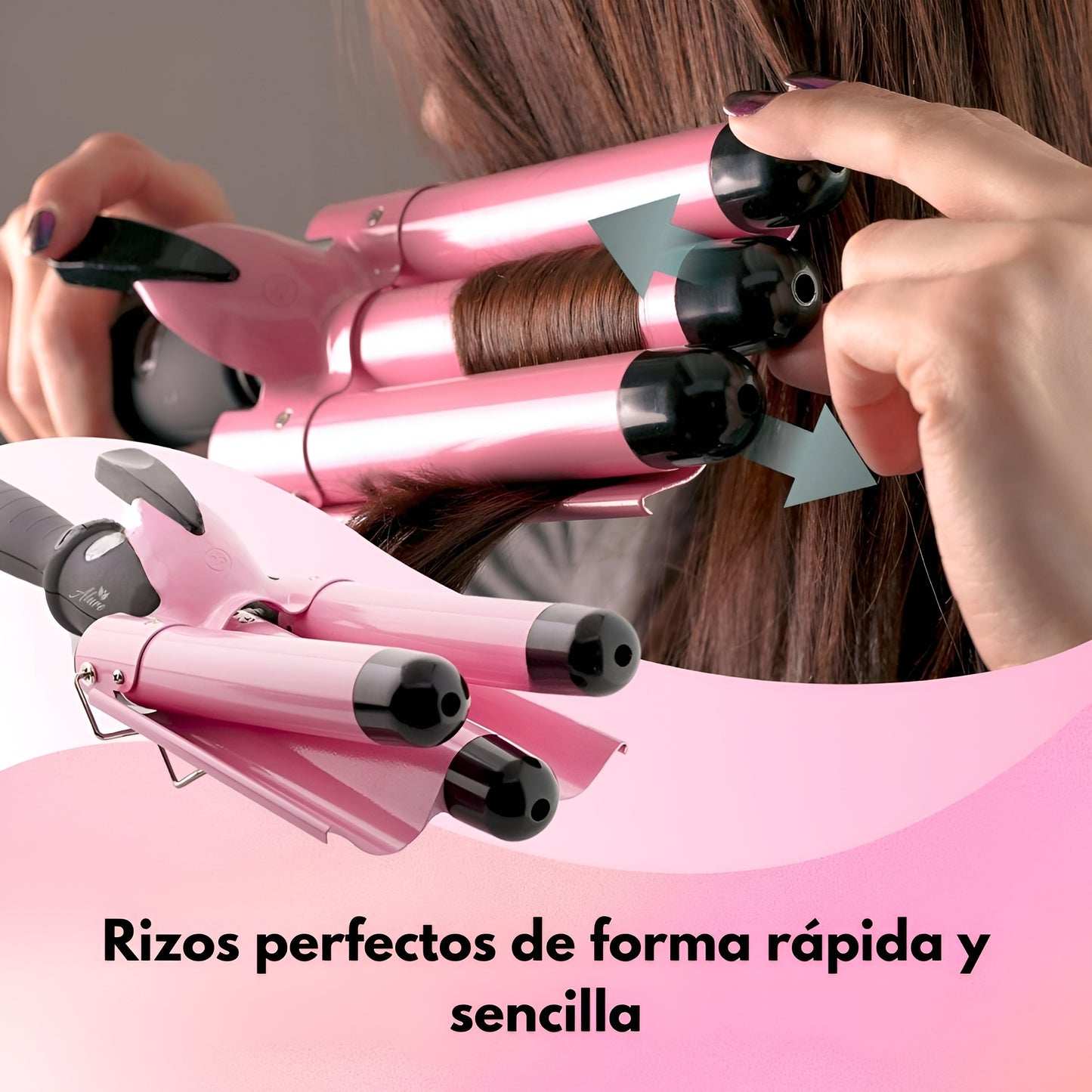 Rizador Triple Barril Profesional con Pantalla LCD