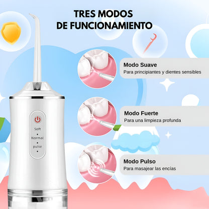 Irrigador Dental Eléctrico Inalámbrico 3 Modos