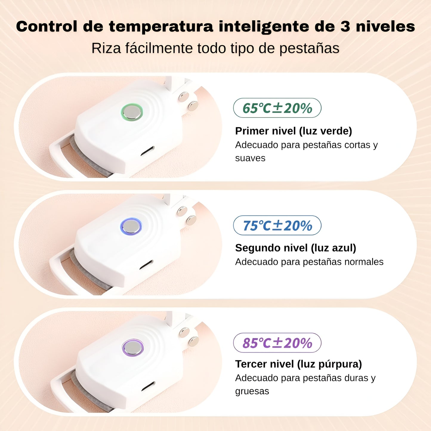 Rizador Compacto y Portátil para Pestañas Naturales