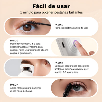 Rizador Compacto y Portátil para Pestañas Naturales