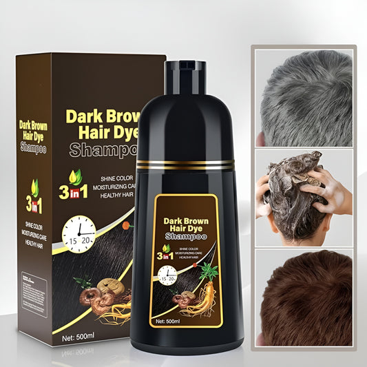 Champú Tinte Natural Castaño Oscuro 3 en 1