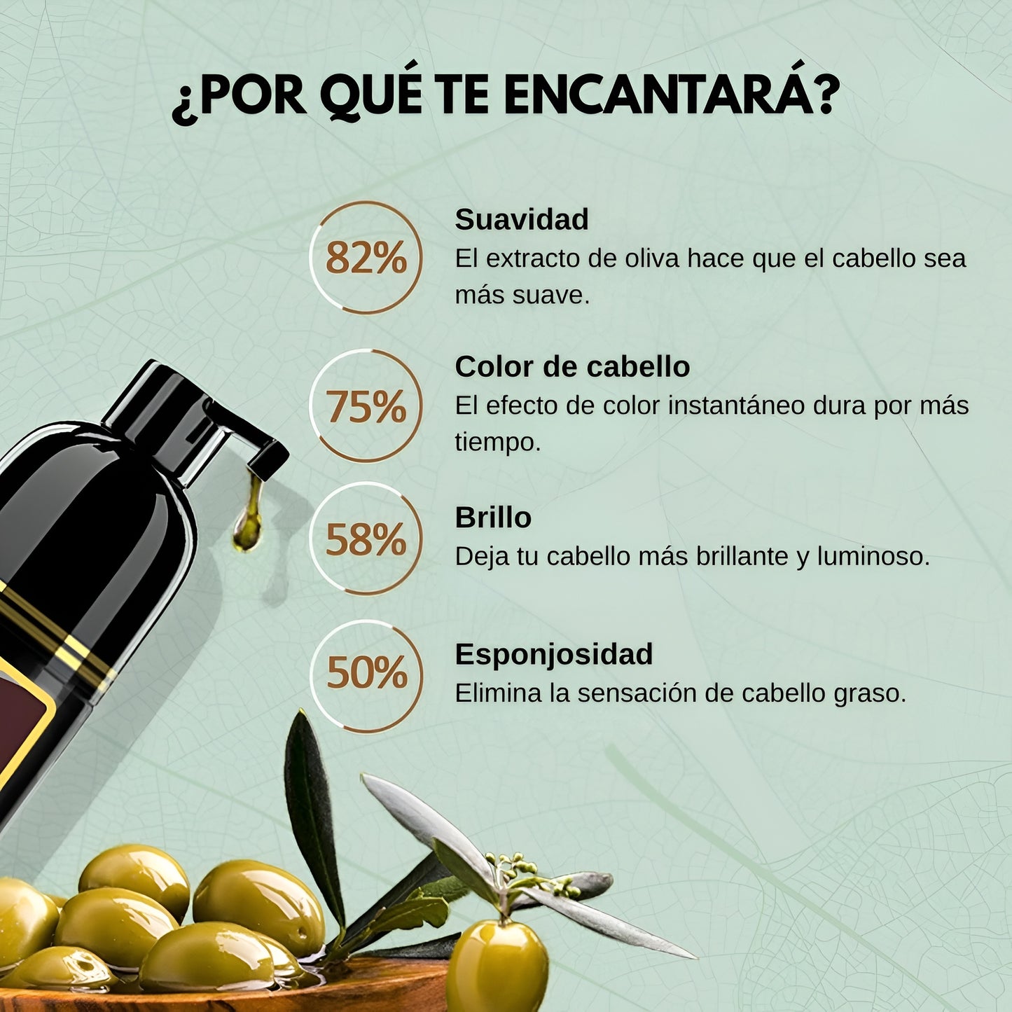 Champú Tinte Natural Castaño Oscuro 3 en 1